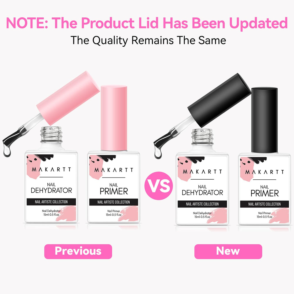 Makartt application on natural nail, step improves gel and acrylic adhesion