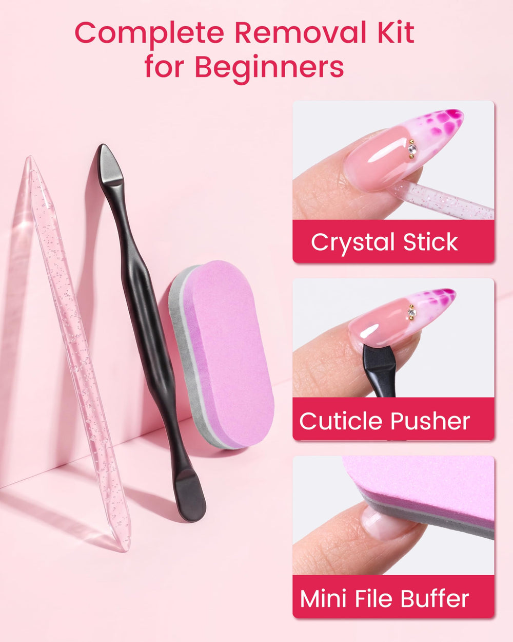 Makartt in-use at-home removal scene showing easy, gentle press-on nail removal