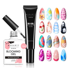 Makartt kit front packaging showing dual blooming and 3D gels for creative nails