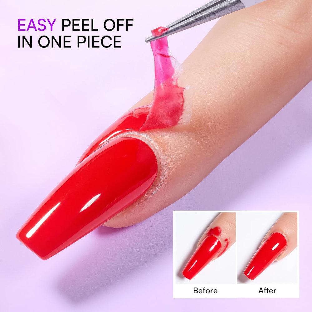 Makartt brush applying liquid latex around cuticle for cleaner edges