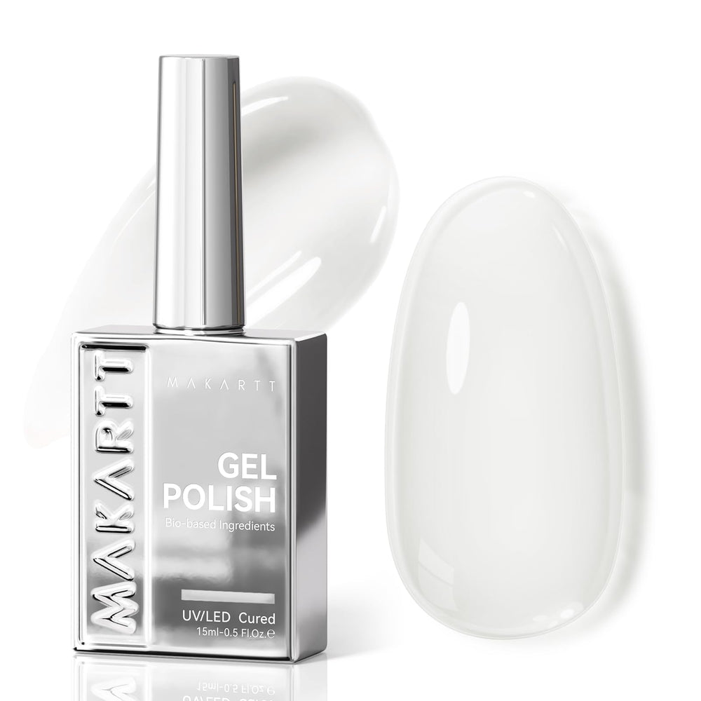 Makartt front bottle showing milky white color and elegant silver packaging benefit: premium display