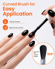 Makartt nail polish being applied on a fingernail for quick at-home manicure