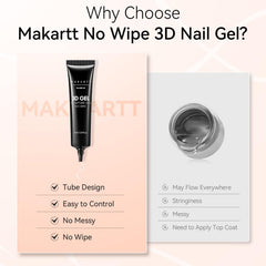 Makartt gel being applied to a nail demonstrating easy sculpting benefit