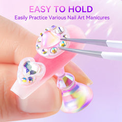 Makartt nail tip mounted on holder for precise painting benefit