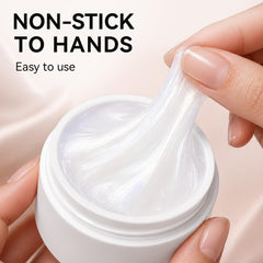 Makartt pearl white close-up of solid gel texture highlighting smooth moldable surface for precise sculpting
