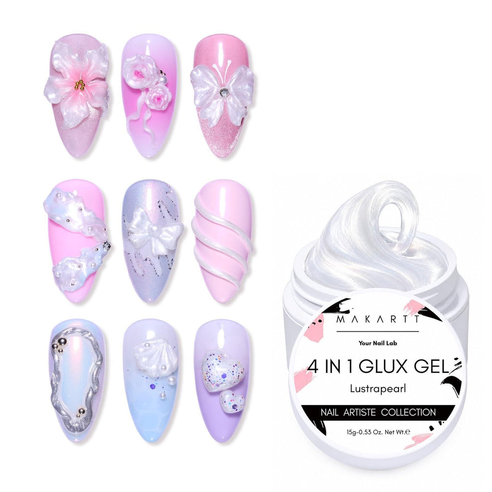 Makartt pearl white pot front view showing compact 15ml jar and clear lid benefit easy storage