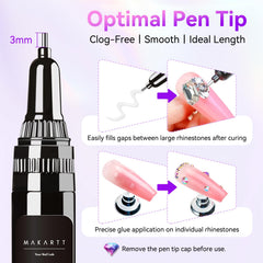Makartt pen tip placing a tiny crystal with exact precision