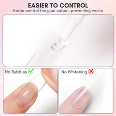 Makartt gel used to attach a press-on nail demonstrating strong adherence