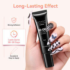 Makartt anchoring rhinestone on nail showing strong adhesive benefit