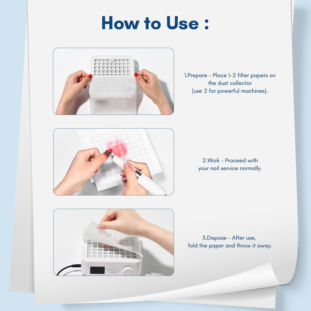 Makartt sheet placed inside dust collector showing quick installation benefit