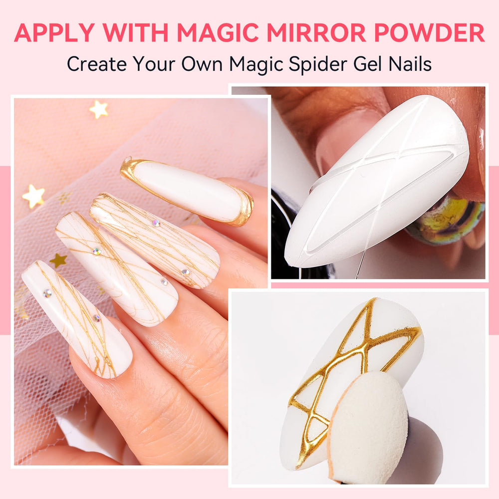 Makartt spider gel stretched between tools highlighting elastic control