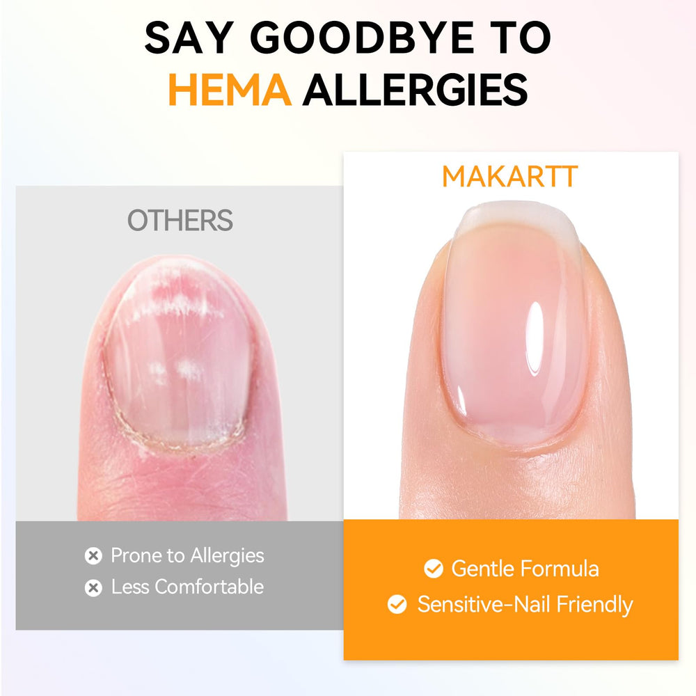 Makartt gel texture pouring from bottle illustrating smooth self-leveling formula