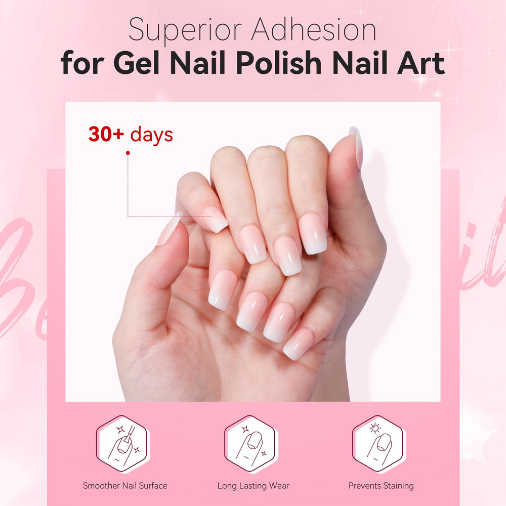 Makartt texture swipe of clear gel showing glossy finish and non-yellowing benefit