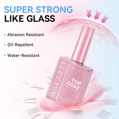 Makartt top coat label with SGS mark highlighting tested, lower-toxin formula
