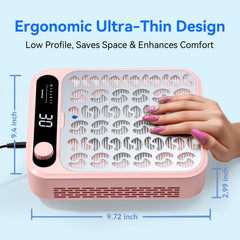 Makartt top grille close-up highlighting airflow design for cleaner nail work
