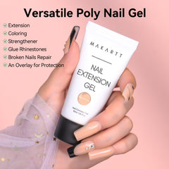 Makartt tube open close-up displaying thick poly gel texture for controlled sculpting