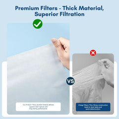 Makartt two stacked sheets in vacuum showing extra protection for powerful vacuums
