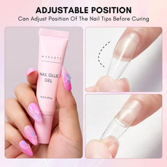 Makartt curing gel under UV lamp for durable long-lasting hold