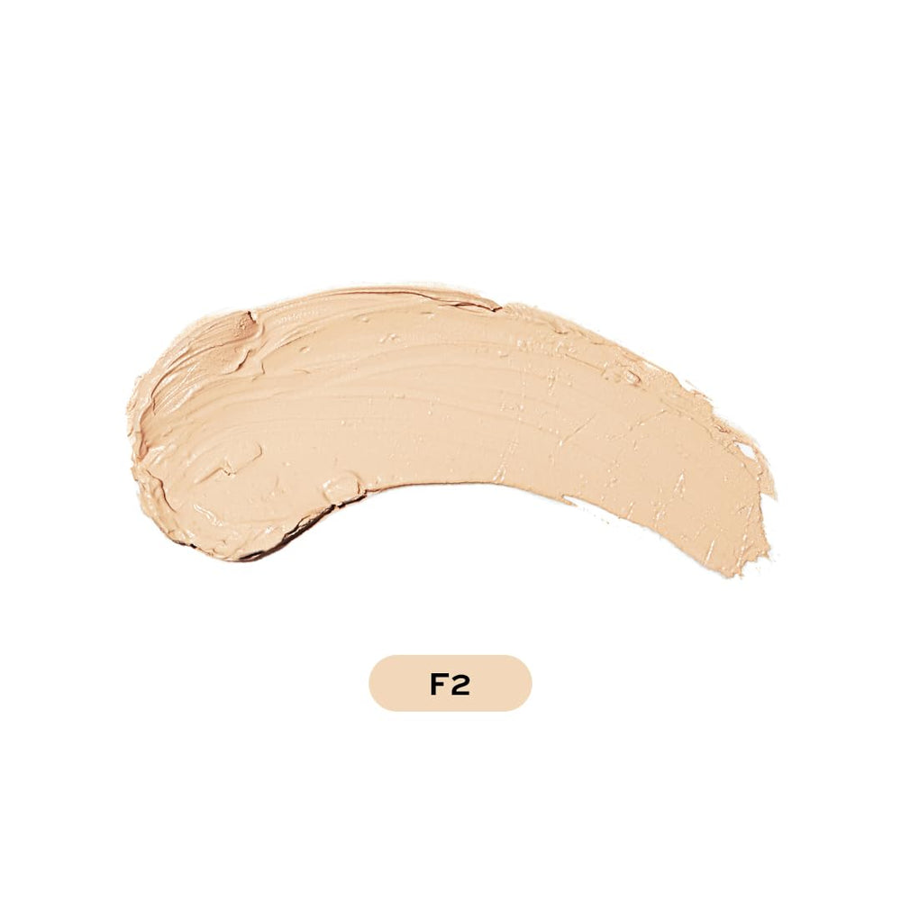 Makeup Revolution product label close-up showing vegan cruelty-free ingredient benefit