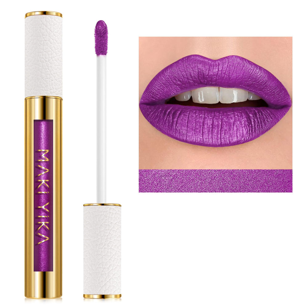 MAKI YIKA front tube shot showing metallic purple tube and luxe finish, great gift appeal