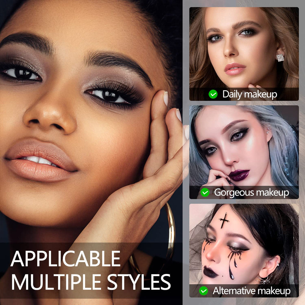 MAKI YIKA applying with brush on eyelid for precise smoky definition