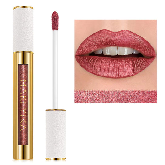 MAKI YIKA front packaging showing sleek glitter tube and product benefit shine
