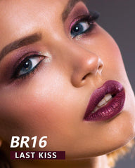 MAKI YIKA lipstick stroke showing pigment payoff and reflective shimmer benefit