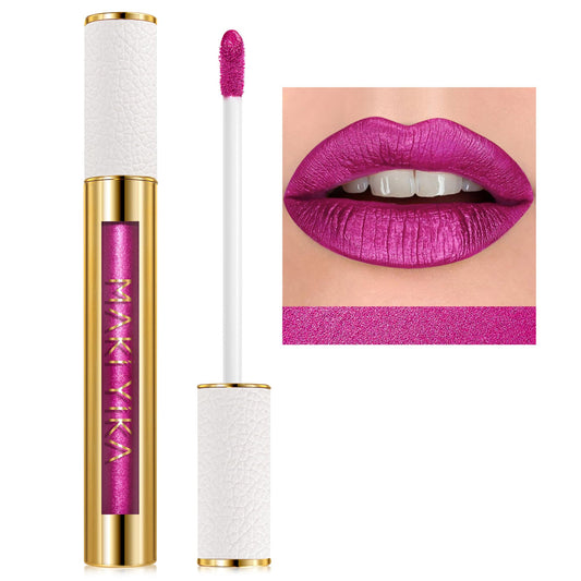 MAKI YIKA front tube showing vibrant hot pink shade benefit bold color