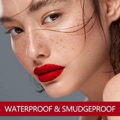 MAKI YIKA Flamingo lips closeup highlighting full coverage and smudge resistance benefit