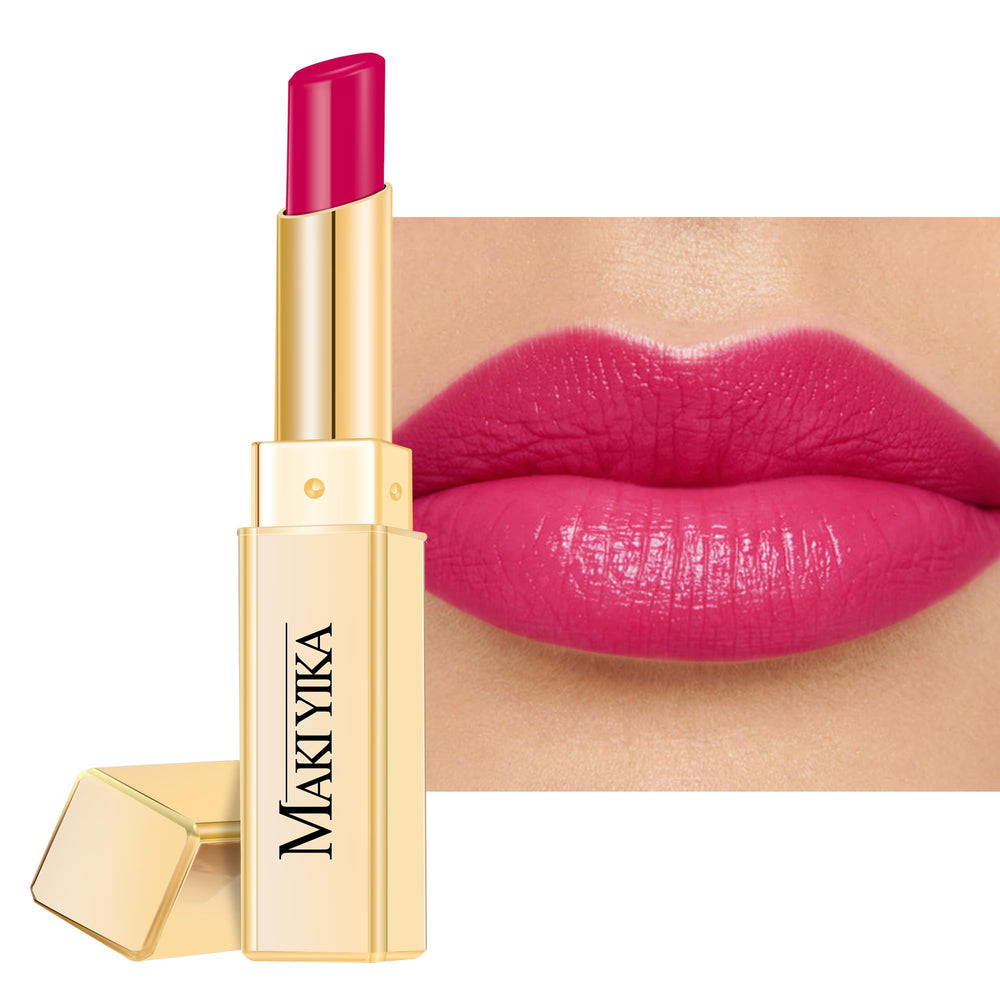MAKI YIKA front packaging showing hot pink glossy tube and brand