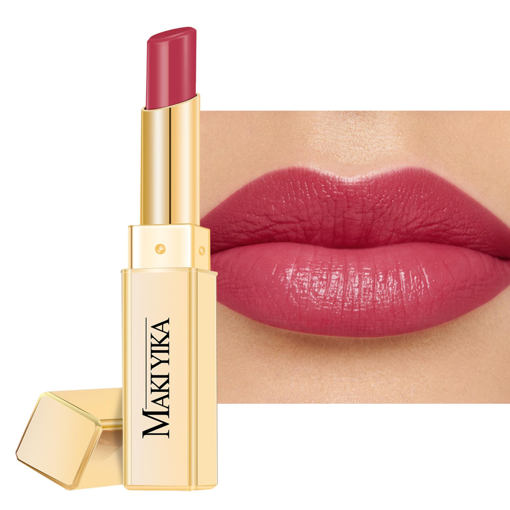 MAKI YIKA front tube showing glossy red-pink shade and compact design for portability