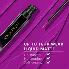 MAKI YIKA lip close-up demonstrating opaque, comfortable matte finish