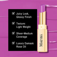 MAKI YIKA on model showing wearable purple tint and natural enhancement