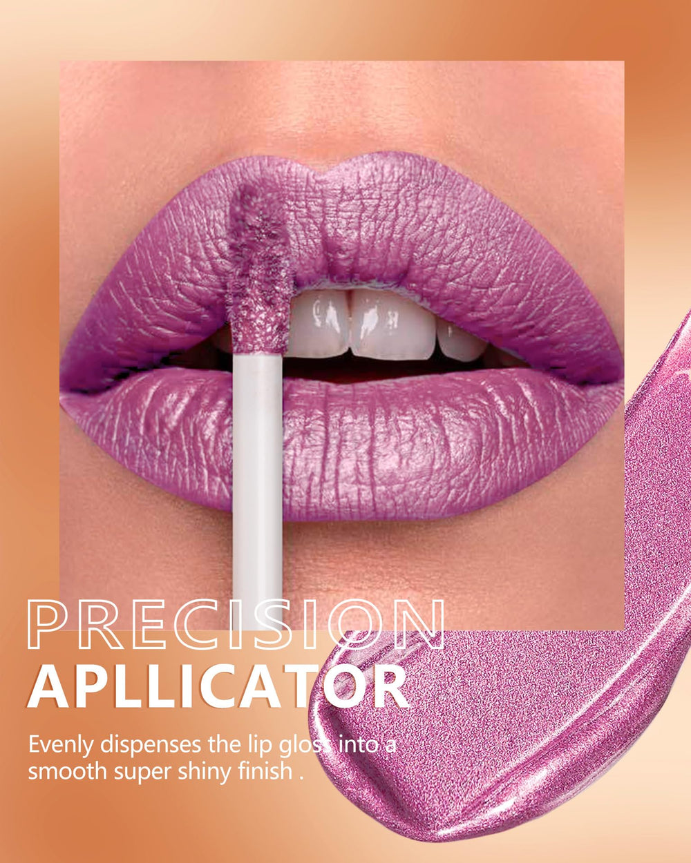 MAKI YIKA lip swatch on arm displaying vibrant pink metallic shine