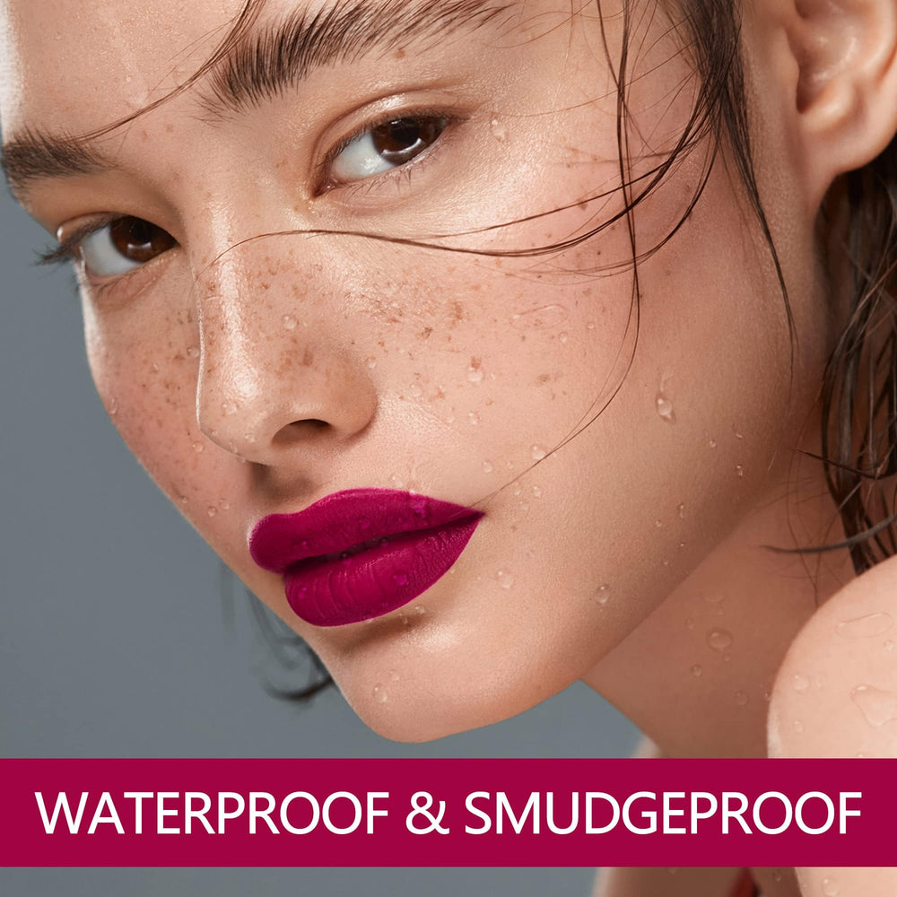 MAKI YIKA lipstick worn on lips highlighting vibrant color and non-smudge benefit