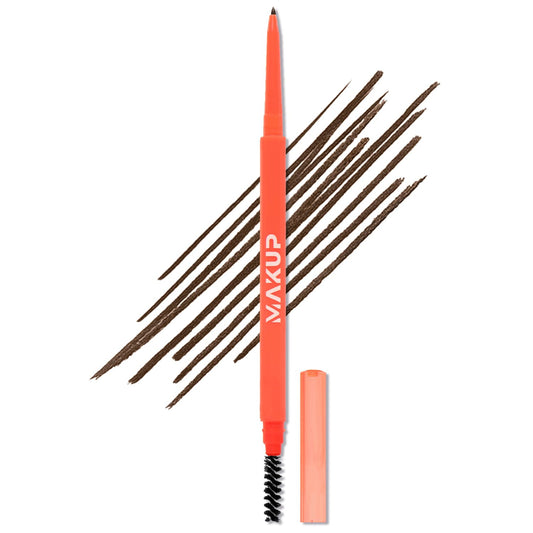 Makup Beauty front view of skinny brow pencil shows slim design and precision