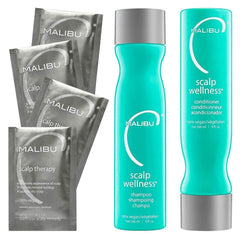 Malibu C front packaging showing clean label and travel packets benefit clarity