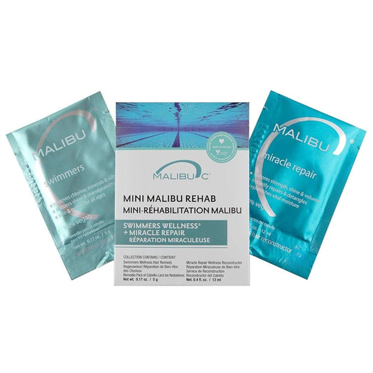 Malibu C front packet packaging showing brand and travel-friendly benefit