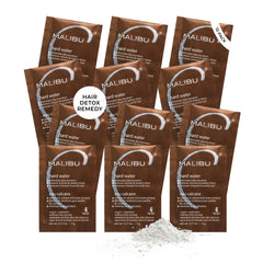 Malibu C front packet packaging showing single-use remedy and benefits