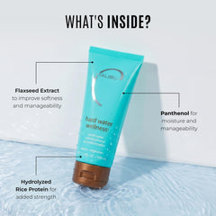 Malibu C applied in shower illustrating detangling and mineral protection benefit
