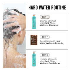 Malibu C shampoo staged in bathroom lifestyle to show everyday use benefit