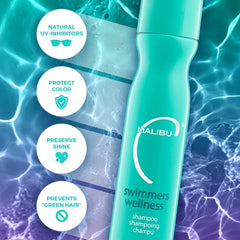 Malibu C travel bottle inside swim bag demonstrating convenience