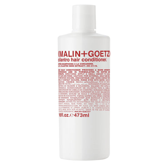 MALIN+GOETZ front bottle view showing sleek packaging and daily hydration benefit