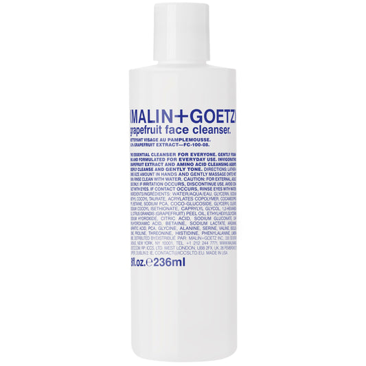 MALIN+GOETZ front bottle view showing clean design and product benefits