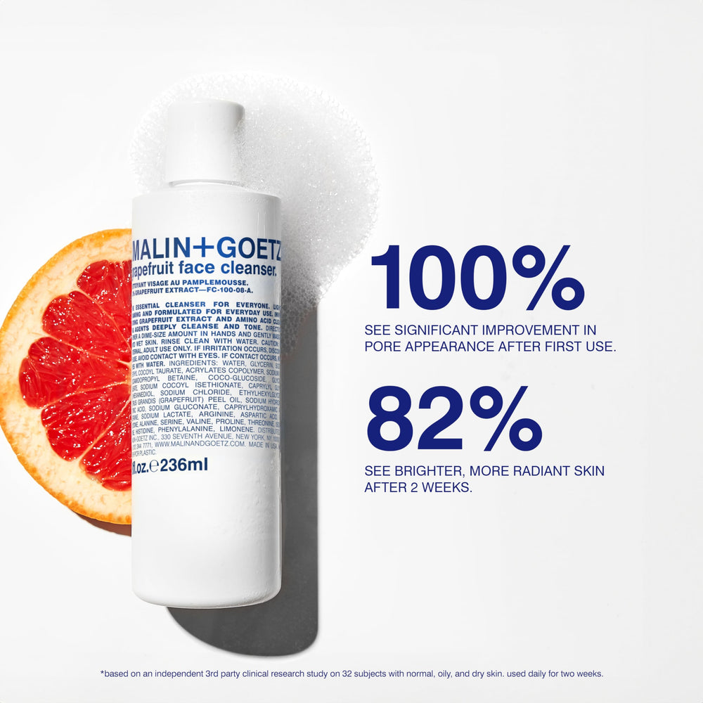 MALIN+GOETZ grapefruit ingredient shot conveying vitamin‑rich brightness