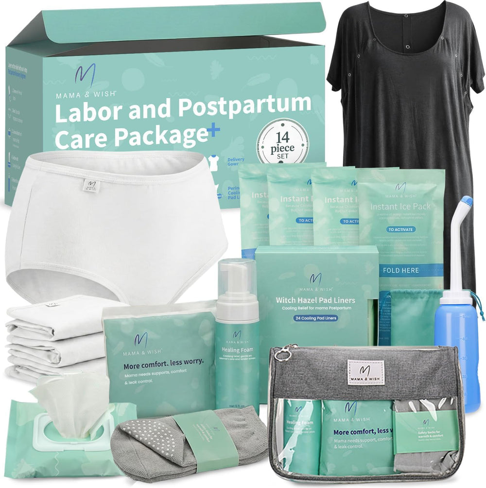 Mama & Wish front packaging displayed neatly for easy hospital grab-and-go