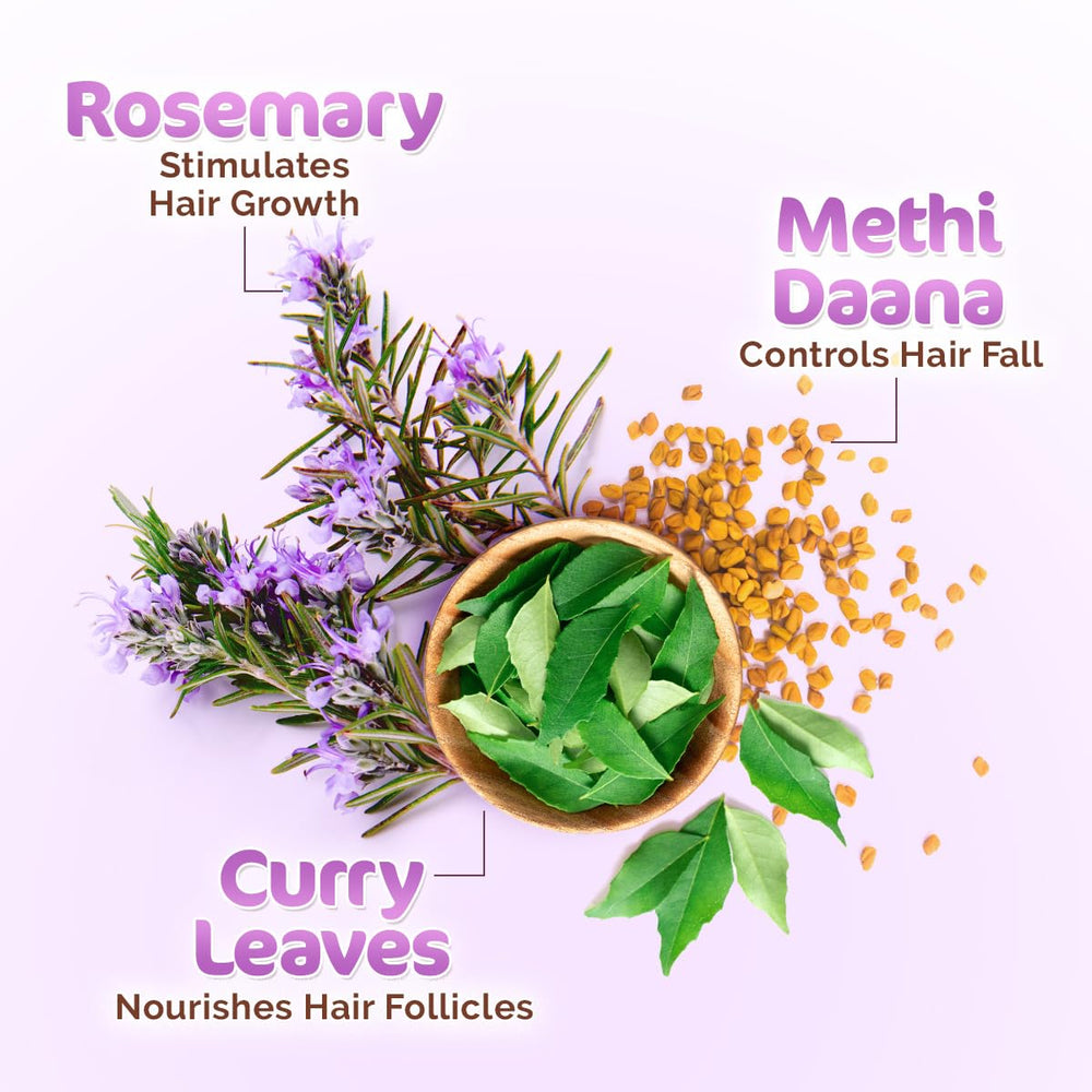 Rosemary close-up with Mamaearth highlighting botanical freshness