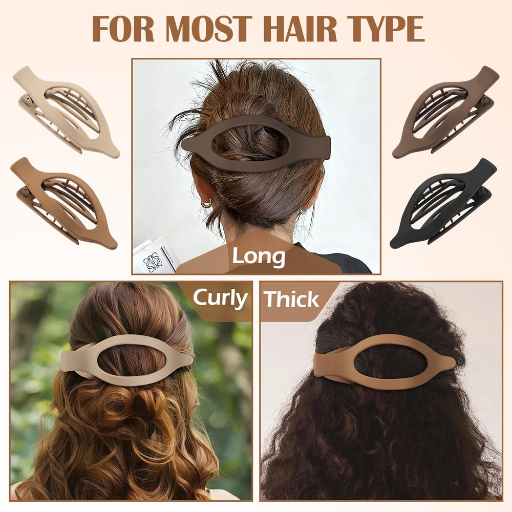 Mandydov clip next to hand illustrating 5.5-inch scale and coverage for long hair