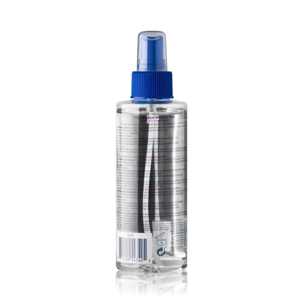 Mane 'n Tail spray nozzle close-up illustrating mist delivery and even application benefit