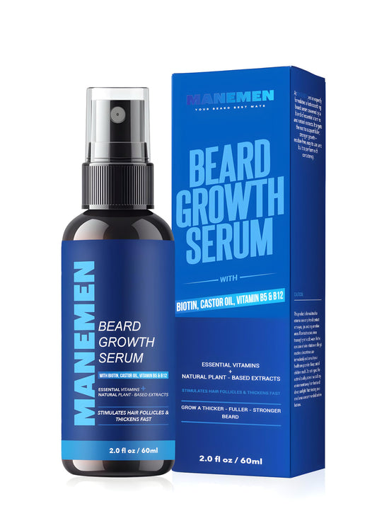 MANEMEN front packaging showing bottle and logo, highlights clean formula benefit
